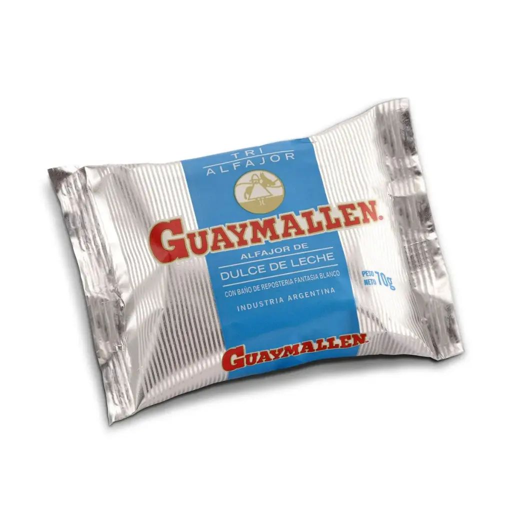 Alfajor Guaymallén Triple Blanco 24x70g.