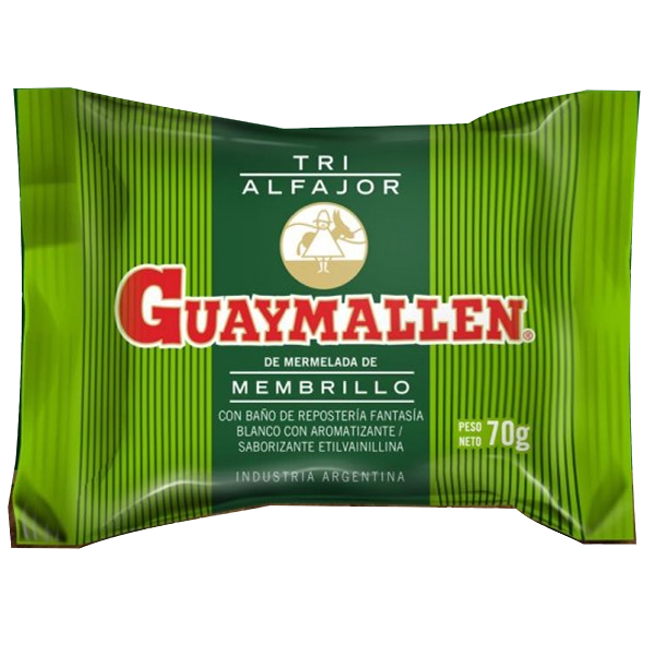 Alfajor Guaymallén Triple Blanco Fruta 24x70g.