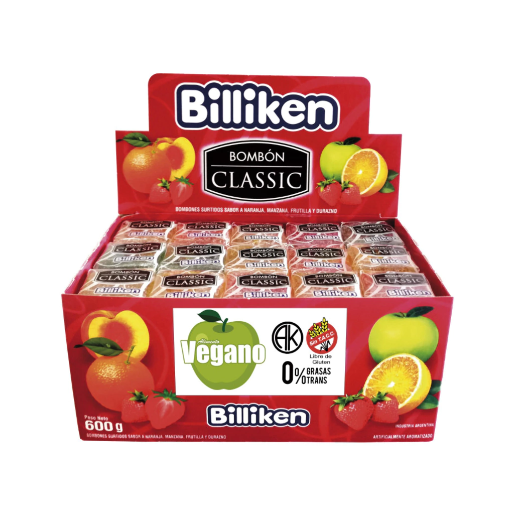 Bombón Billiken Classic Fruta x600g (x12)