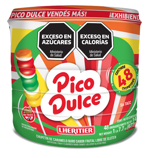 Chupetín Pico Dulce Tarro Plástico 12x48u.