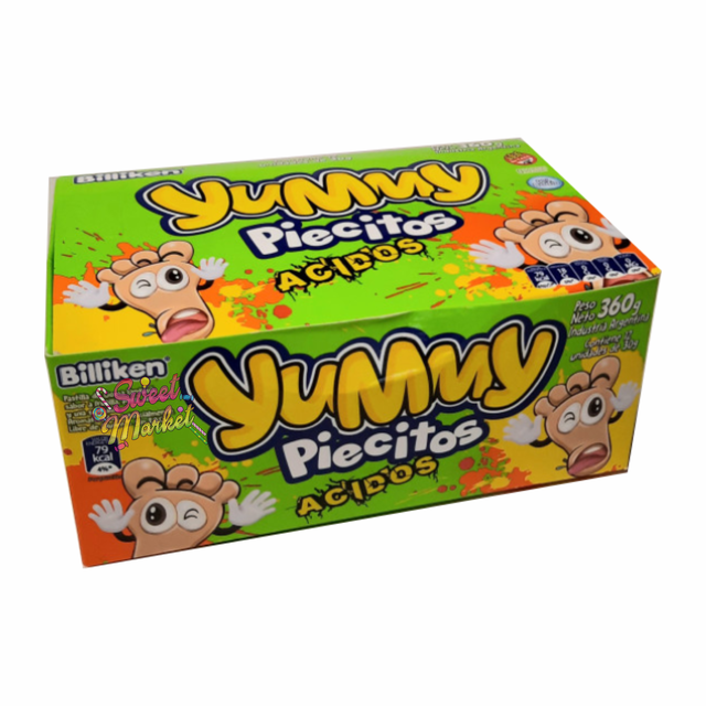 Gomitas Yummy Piecitos Ácidos 12x30g (12x12)