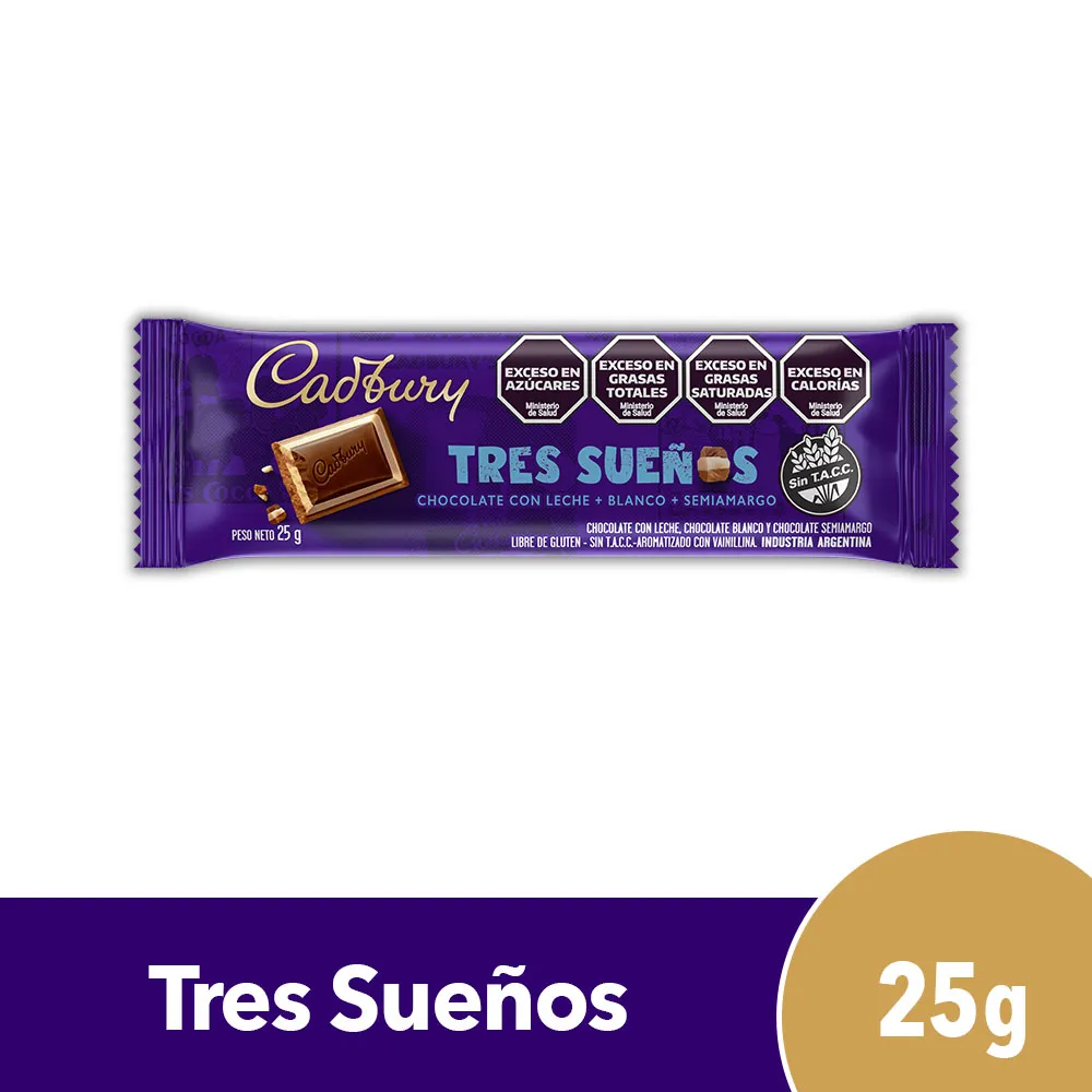 Cadbury Tres Sueños Disp. 12x25g.