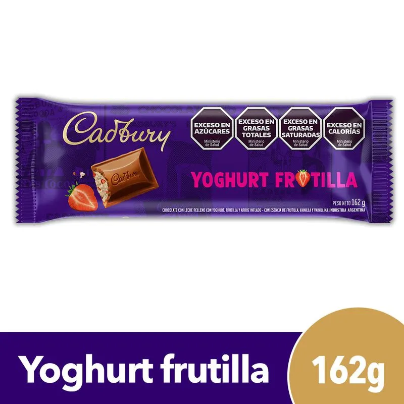 Cadbury Yoghurt Frutilla x162g (x24)
