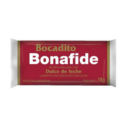 Bocadito Bonafide Dulce de Leche 8x24x16g.