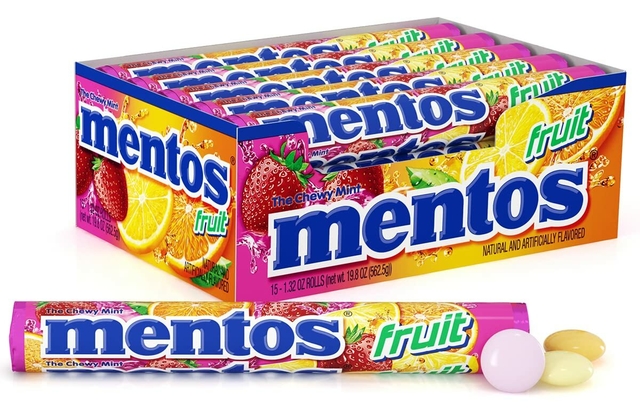 Pastilla Mentos Fruta 24x12x354g
