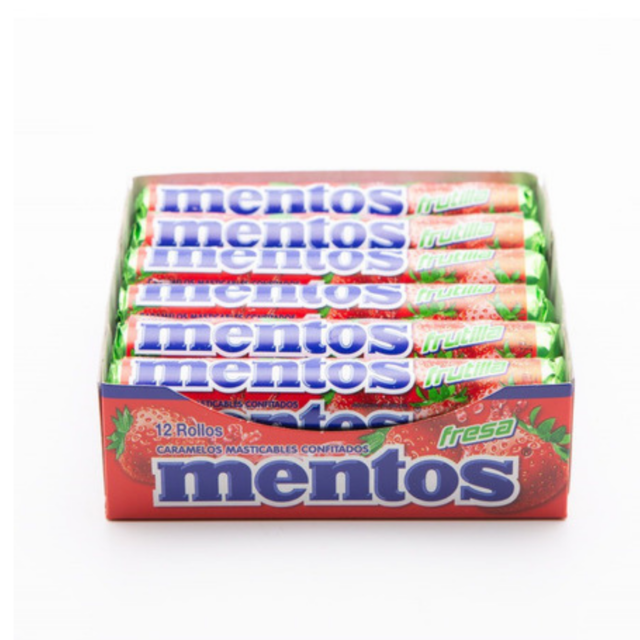 Pastilla Mentos Frutilla 24x12x354g