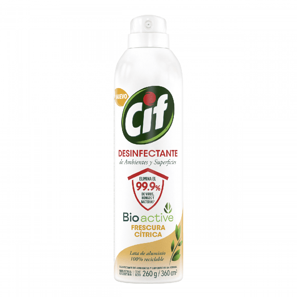 Cif Aerosol Desinfectante Frescura Cítrica 12x260g