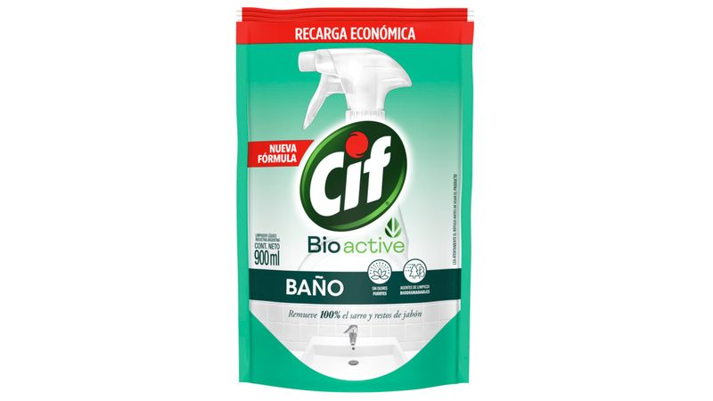 Cif Baño Limpiador Bioactiv D/P 12x900Ml