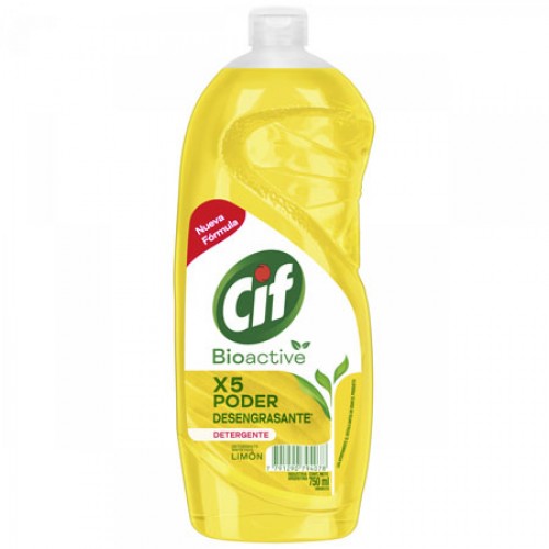 Cif Lavavajilla Limón Bioactive x750ml (x12)