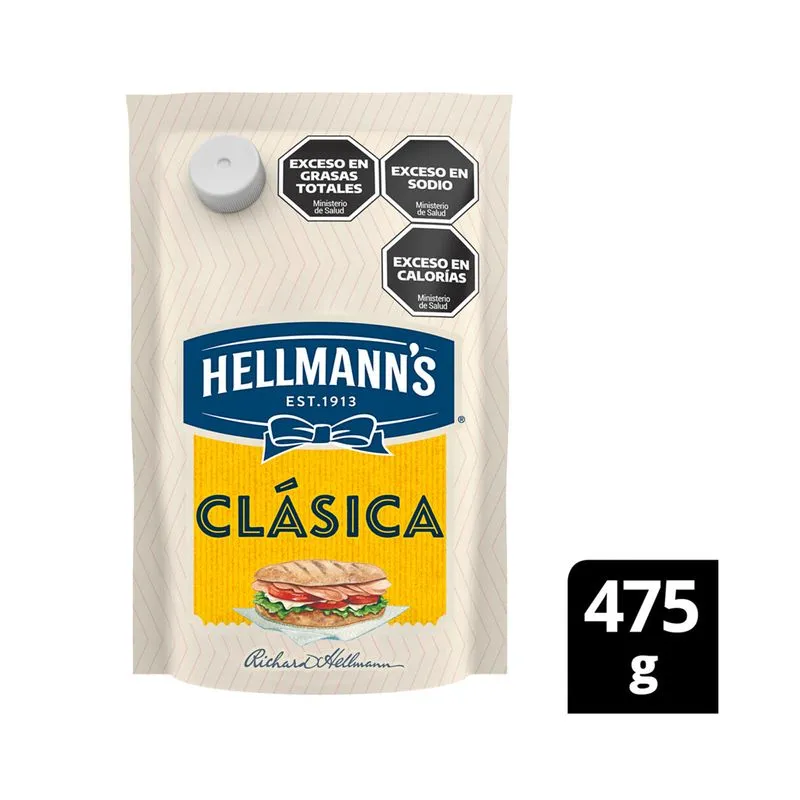 Mayonesa Hellmanns Clásica x475g (x15)