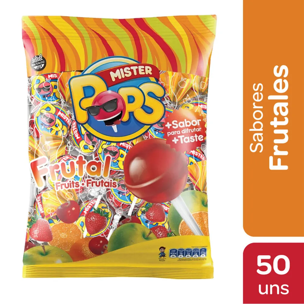 Chupetín Mr. Pop's Frutal 12x24x18g.