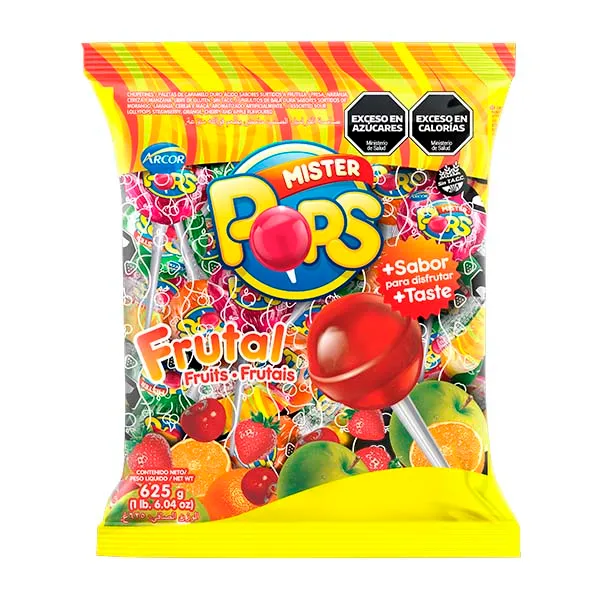 Chupetín Mr. Pop's Frutal 12x50x12,5g.