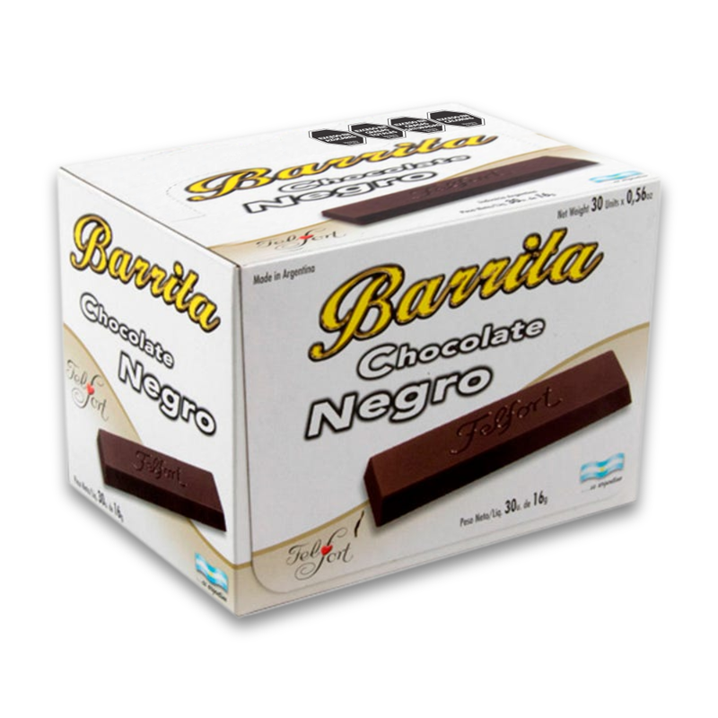 Barrita de Chocolate Negro 12x30x16g (1260)
