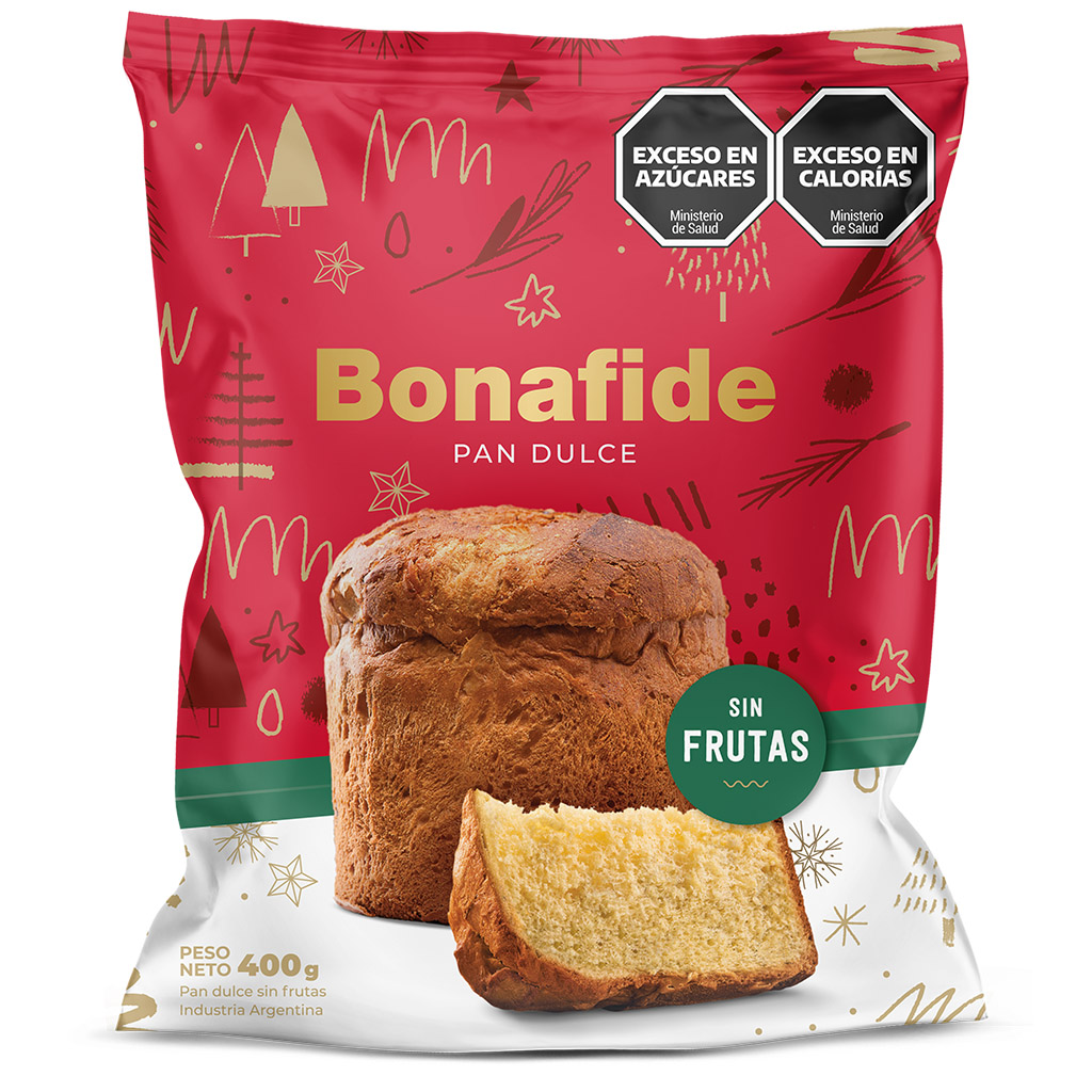 Pan Dulce Bonafide sin Fruta x400g (x6)