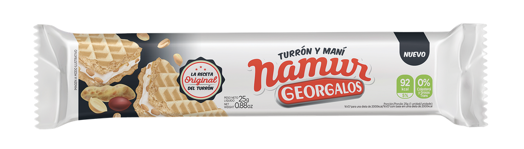 Turrón de Maní Namur 50x25g.