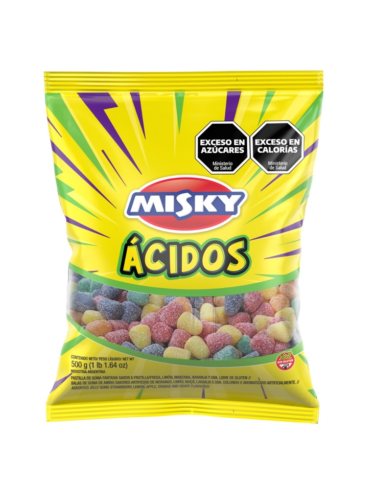 Goma Misky Ácidas 6x500g.