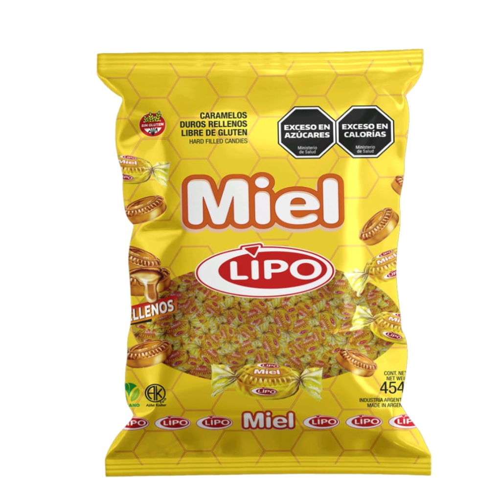 Caramelo Lipo Relleno Miel 24x454g.