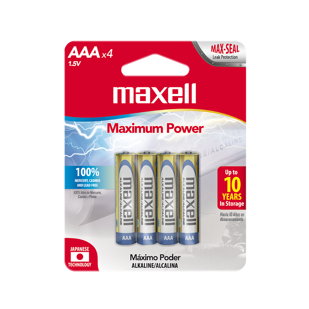 Pilas Maxell AAA Blíster x4 (12x4)