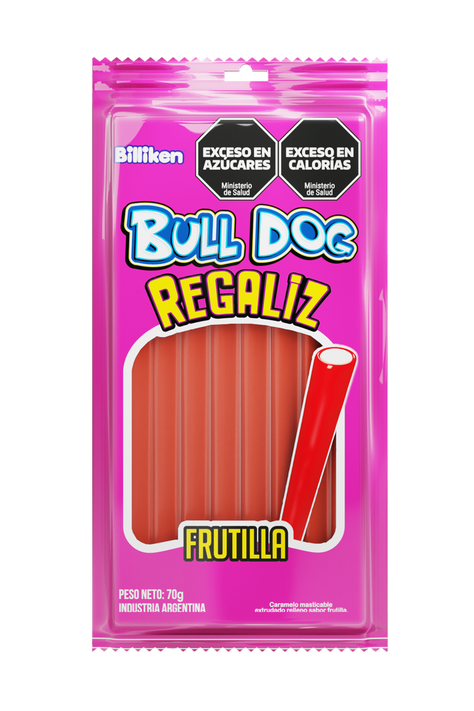 Tubito Bulldog Frutilla x70g (x24)