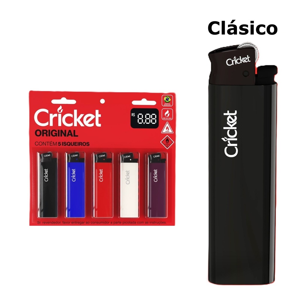 Encendedor Cricket Original Classic x5u (40x5)