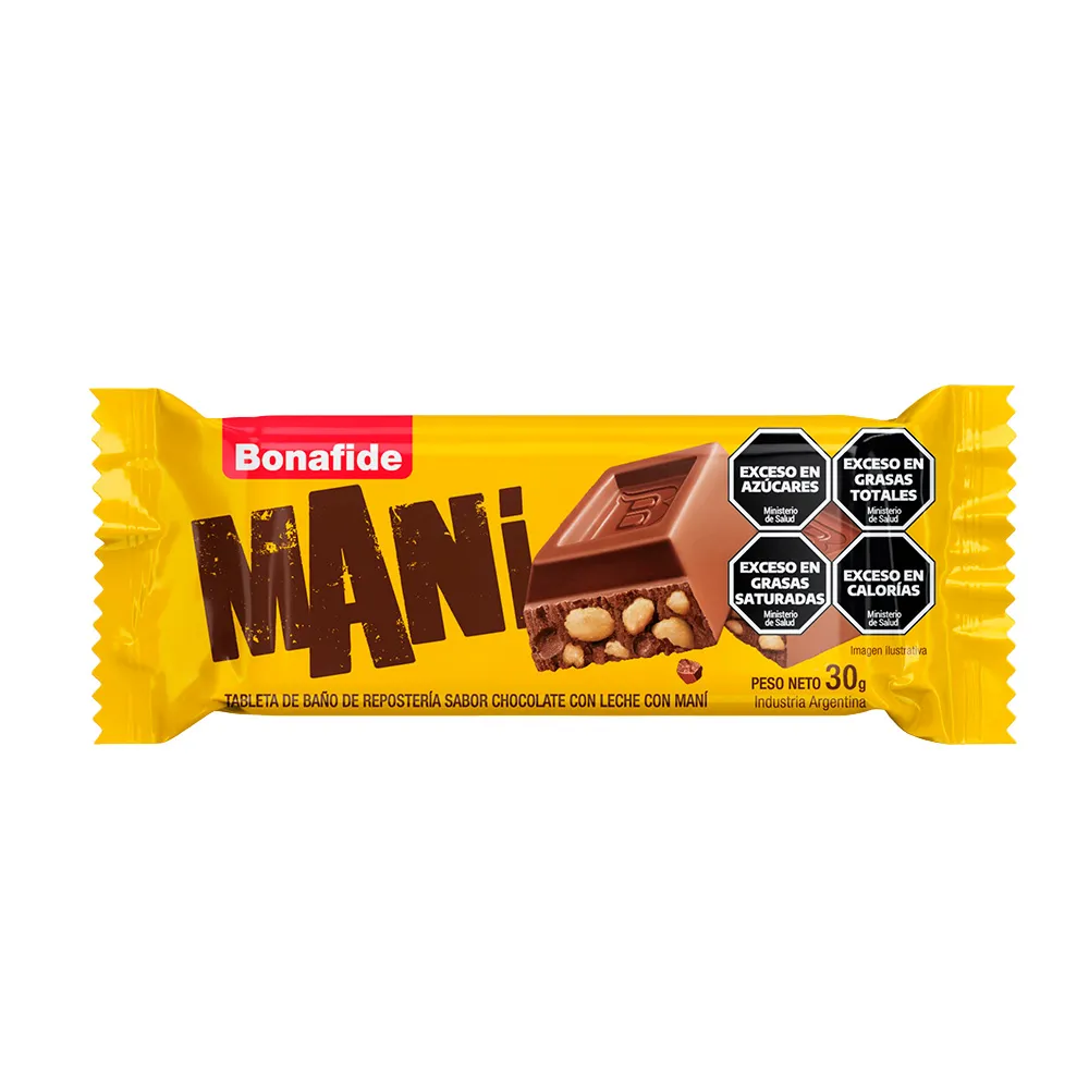 Chocolate Bonafide Leche y Maní x30g (6x20)
