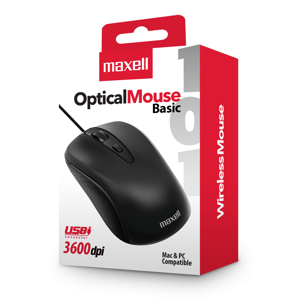 Mouse USB Maxell MOWR-101 Negro