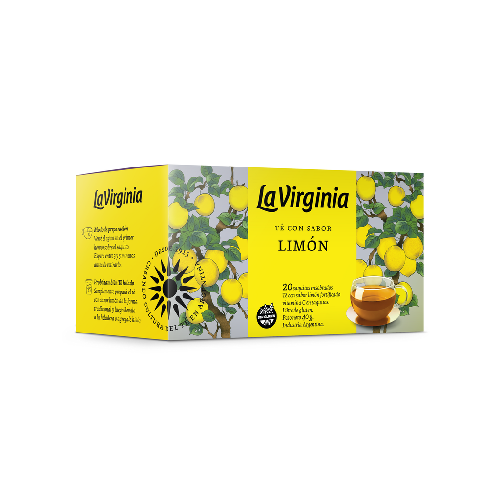 Té Saborizado Limón La Virginia 6x20u.