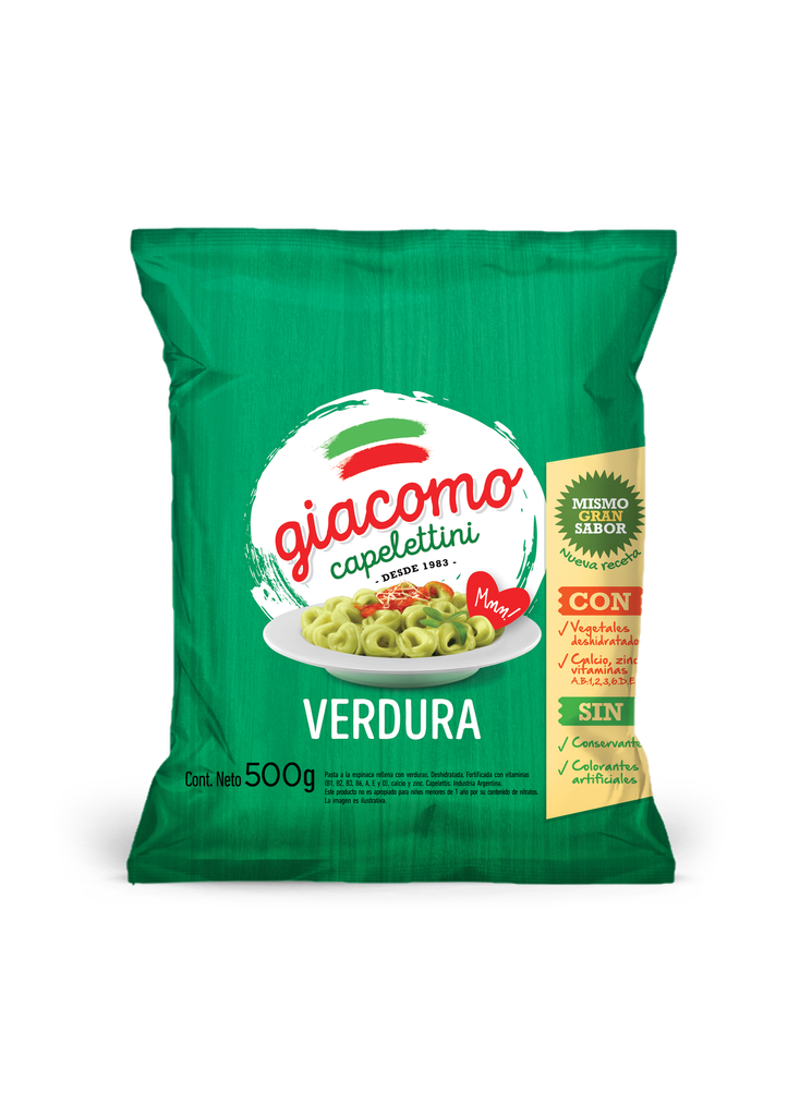Capelettini Giacomo Verdura x500g (x12)