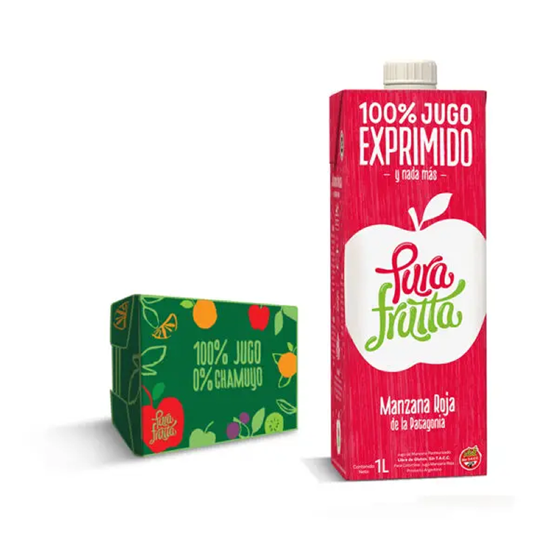 Jugo PuraFrutta Manzana Roja x1 L (x8)