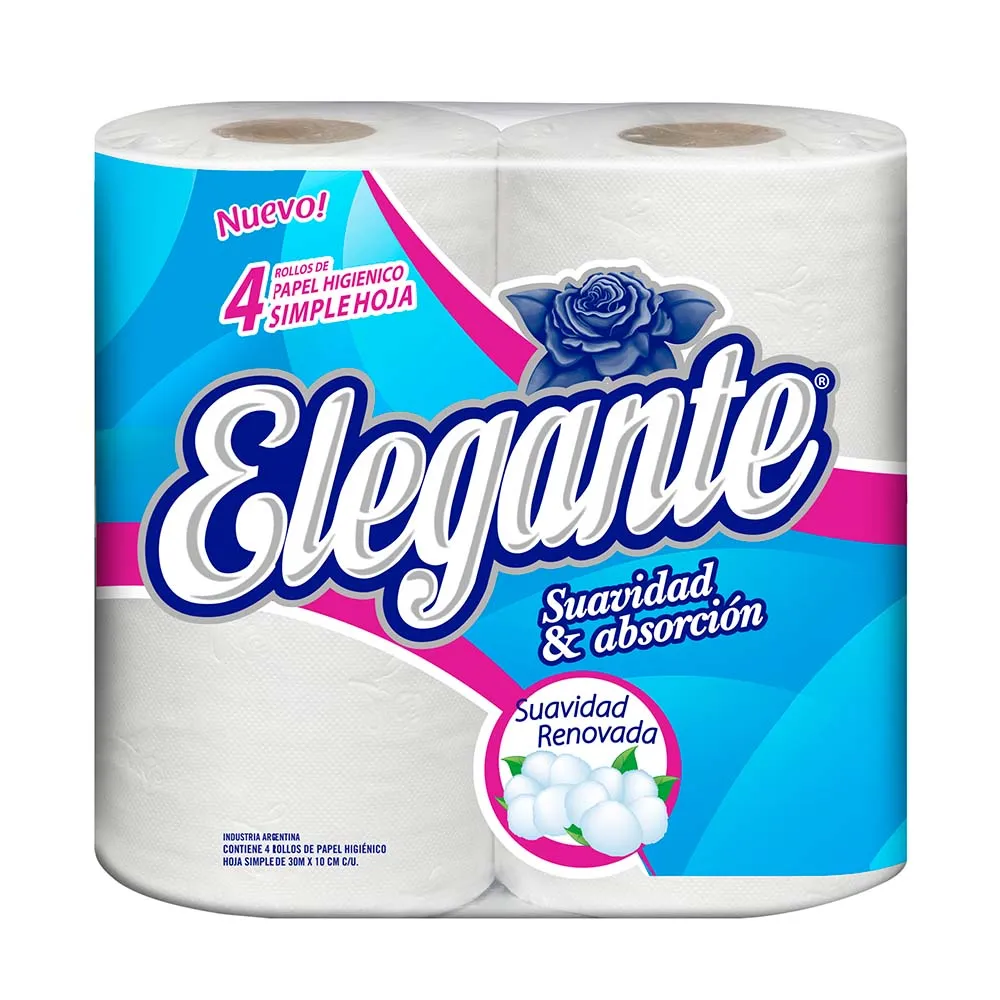Papel Higiénico Elegante 4x30m S/H (x12)