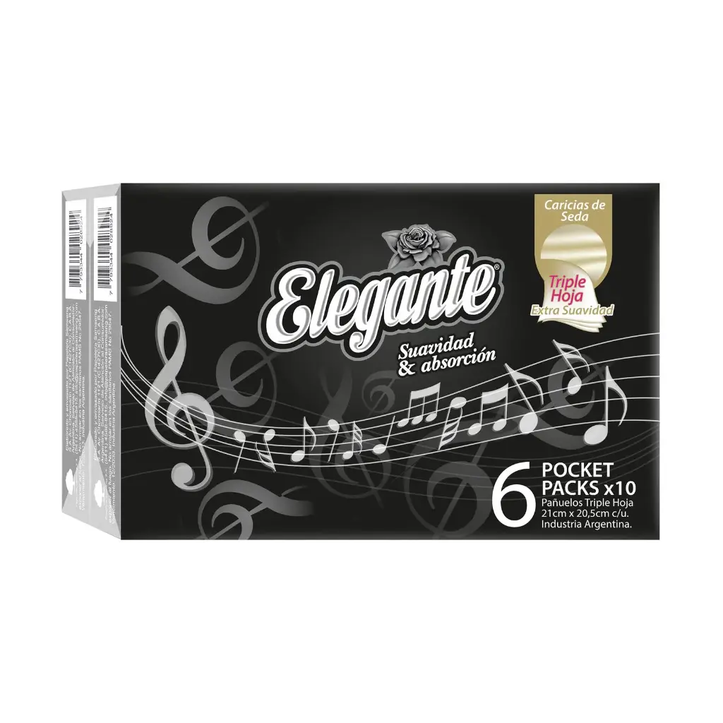 Pañuelos Elegante 6x10 T/H (x27)
