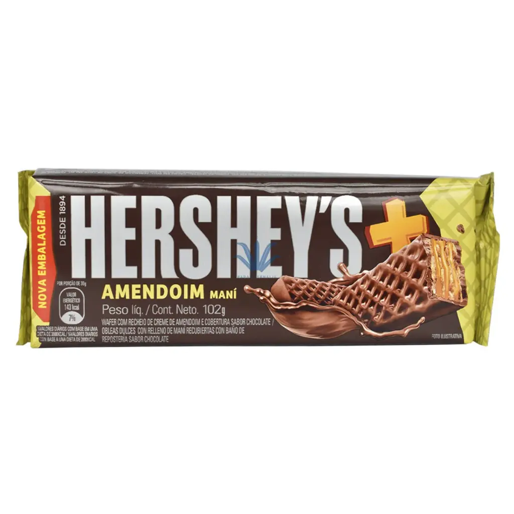 Oblea Hershey's Mais + Maní x102g (x48)