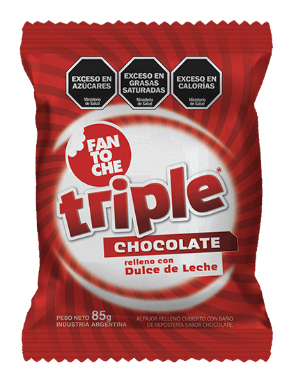 Alfajor Fantoche Triple Negro x85g (x12)