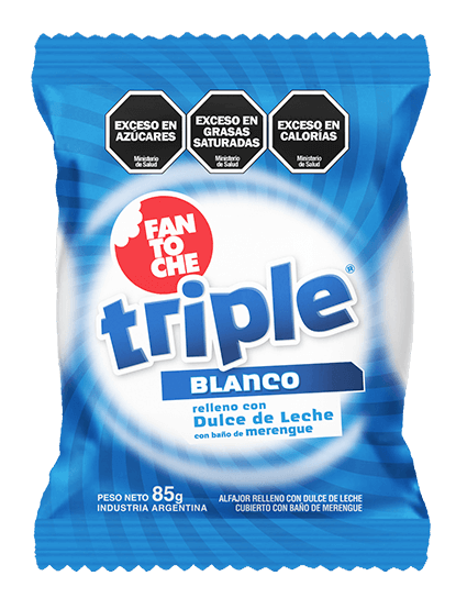 Alfajor Fantoche Triple Blanco x85g (x12)