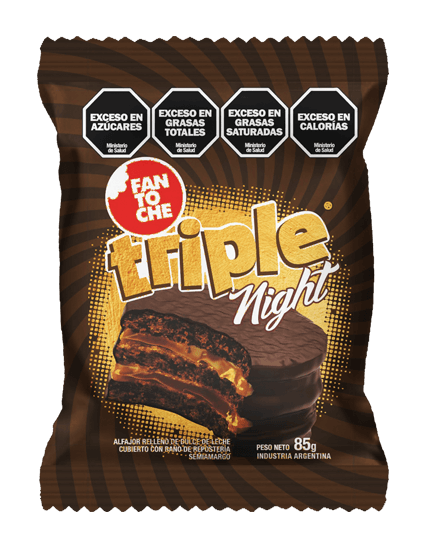 Alfajor Fantoche Triple Night x85g (x12)