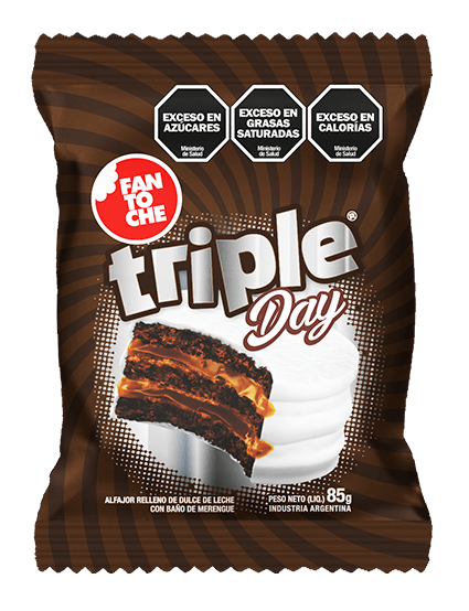 Alfajor Fantoche Triple Day x85g (x12)