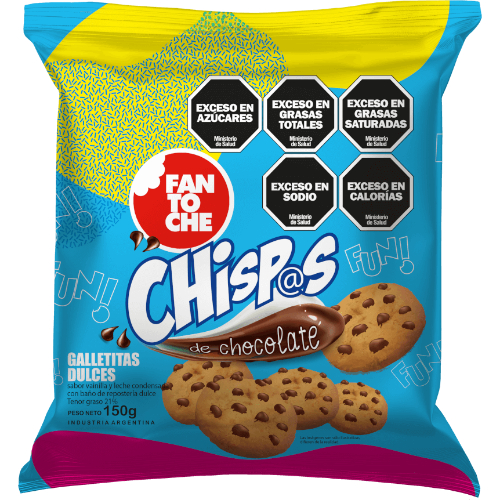 Galletitas Fantoche Chispas de Chocolate x150g (x12)