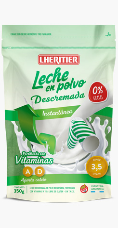 Leche Descremada en Polvo Lheritier D/P x350g (x12)