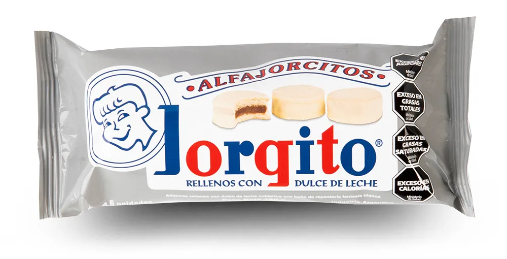 Mini Alfajores Jorgito Chocolate Blanco x6u (x18x6)