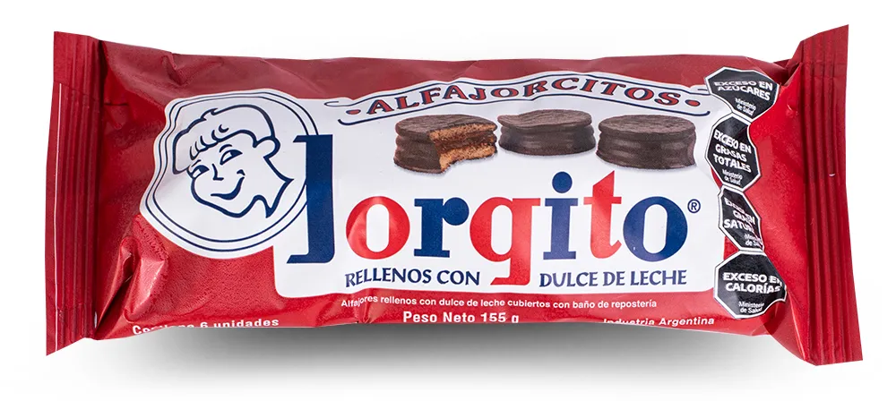 Mini Alfajores Jorgito Chocolate Negro x6u (x18)