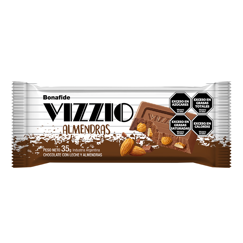 Chocolate Vizzio con Leche y Almendras x35g (8x20)