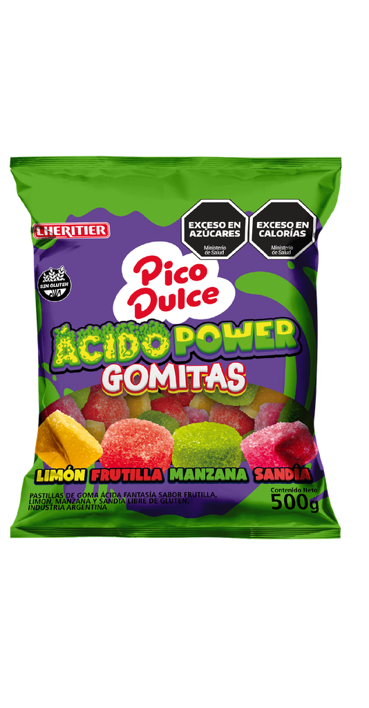 Goma Pico Dulce Acido Power Bl x500g (x6)