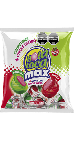 Chupetín Bola Loca MAX Cereza-Manzana x24u (x12)