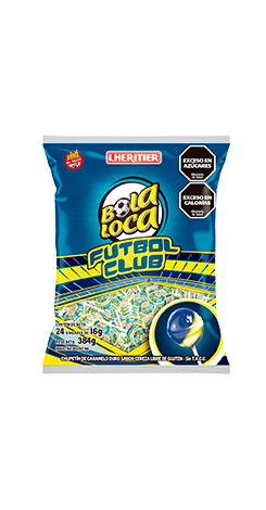 Chupetin Bola Loca Futbol Club Boca 24x16g (x12)