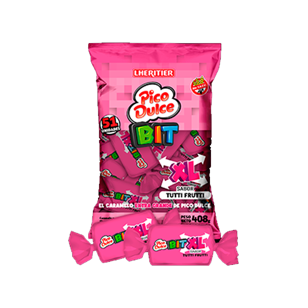 Caramelo Masticable Pico Dulce BIT Tutti x408g (x12)