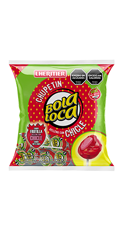 Chupetín Bola Loca Frutilla 24x16g (x12)