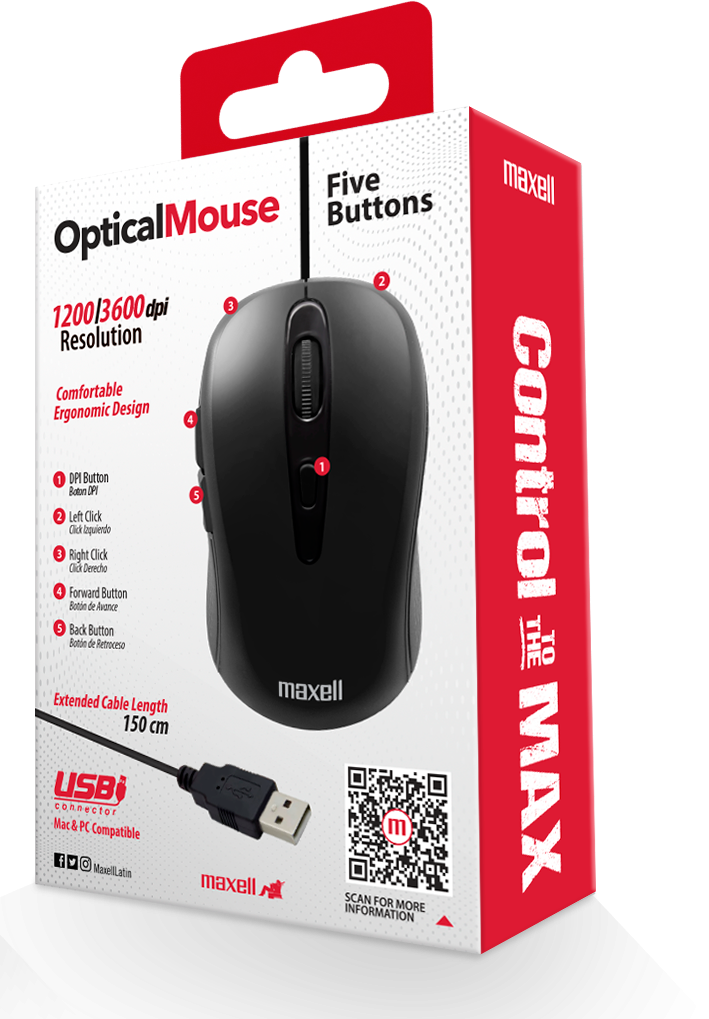Mouse USB Maxell MOWL-105