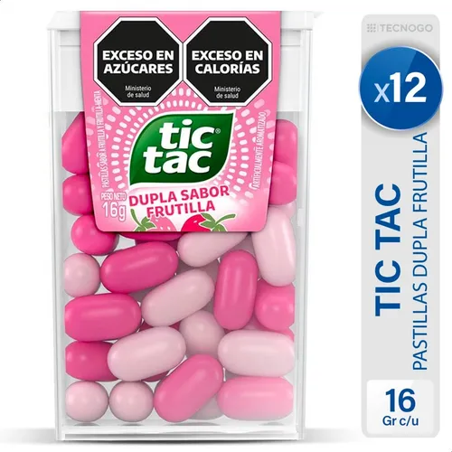Tic Tac Frutilla y Crema x12 (24x12)