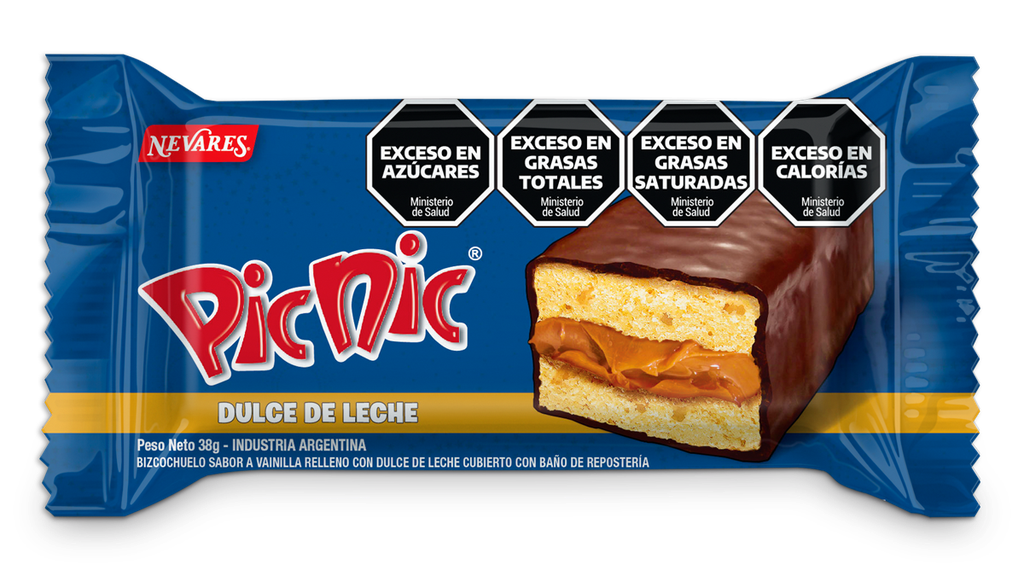 Bizcochuelo Picnic con Dulce de Leche x38g (x40)