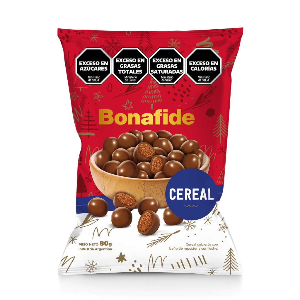 Cereal Bonafide Cubierto con Leche x80g (x20)